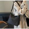 Korean Style Women's Simple Large Capacity Canvas Crossbody Bag