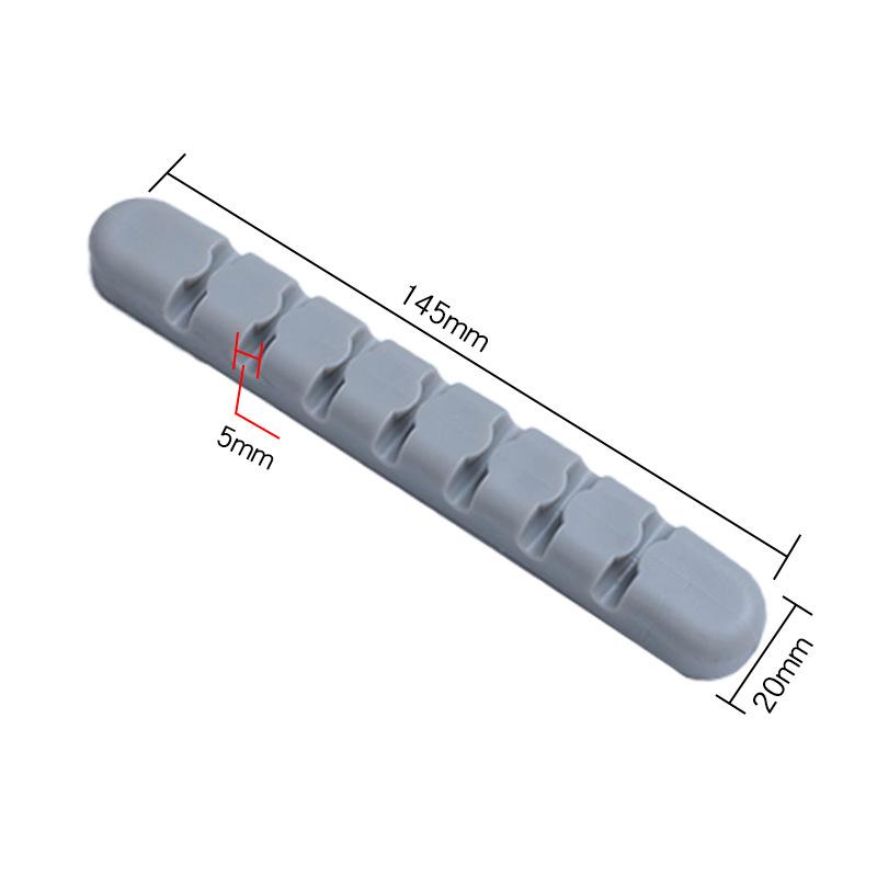 Organizer magnetic autoadeziv din silicon de culoare solidă pentru cabluri Suport pentru cabluri Cleme flexibile din silicon pentru birou Organizator pentru cablul mouse-ului