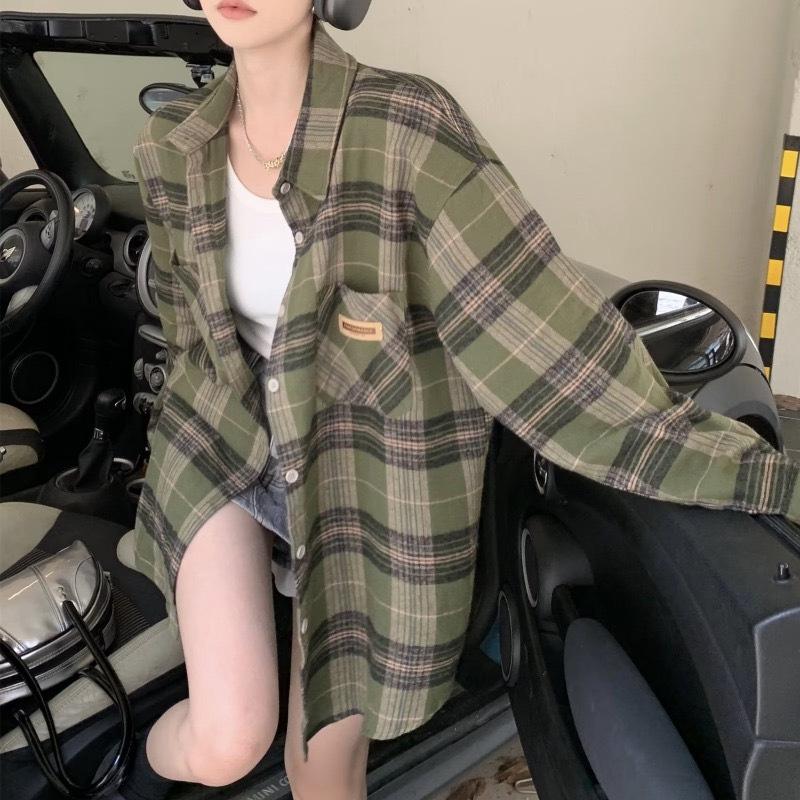 

Women s 2025 Striped Long-Sleeve Shirt with Pocket 2XL зелёный