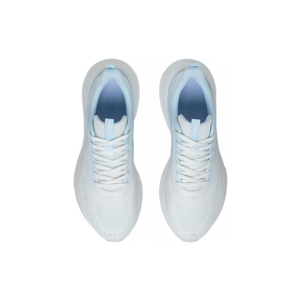 New LiNing YunQue Anti Slip Wear Resistant Low Top Running Shoes Women's White Blue ARST026-1