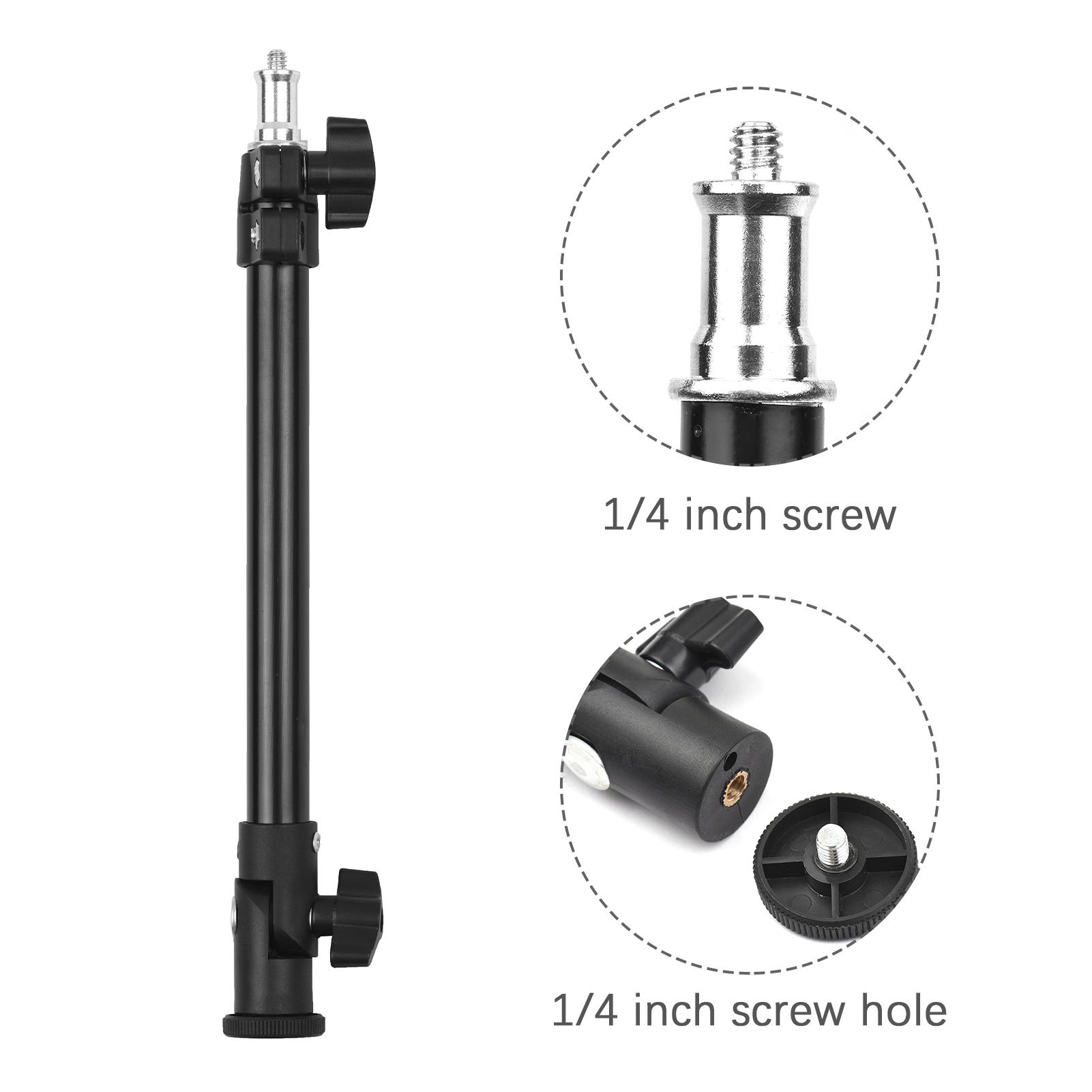 Multifunctional   Aluminum Alloy C Clamp +   Tripod Extension Rod with 1Celsius4 Inch Screw   Length Angles 28-46cm for Came