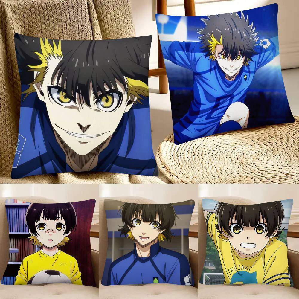Cartoon Character Meguru Bachira Fashion Square Pillowcase Bedroom Sofa Room Ins Decoration Leisure