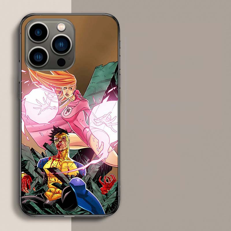 Cartoon Invincible Phone Case For Iphone 17 Air 15 Pro 14 Plus 16 Pro Max 17E 16E 12 13 Mini 11 Cover Cute Fundas