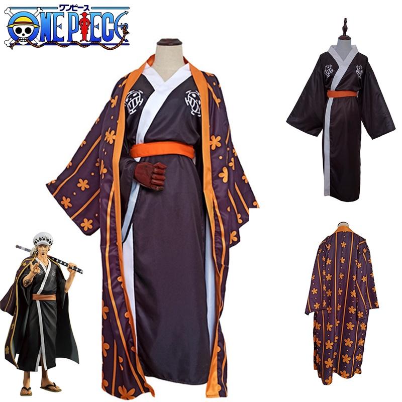 Trafalgar D Water Law Cosplay Costume Premium Quality Kimono Robe For Halloween Carnival