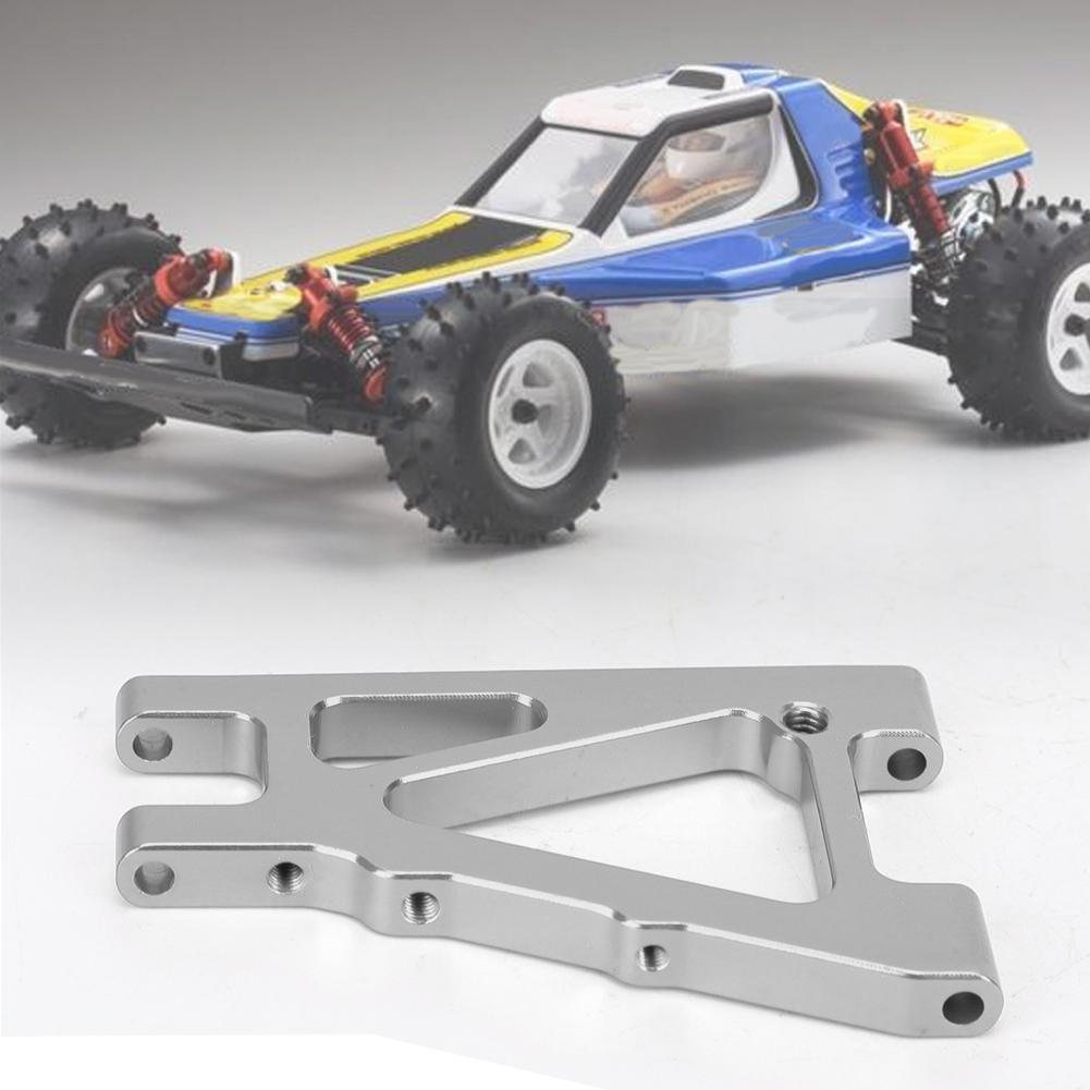 2PCS Alloy Front Lower Arm Upgrade Parts Fit for KYOSHO 4WD Optima 110 Off Road Vehicle(Silver )