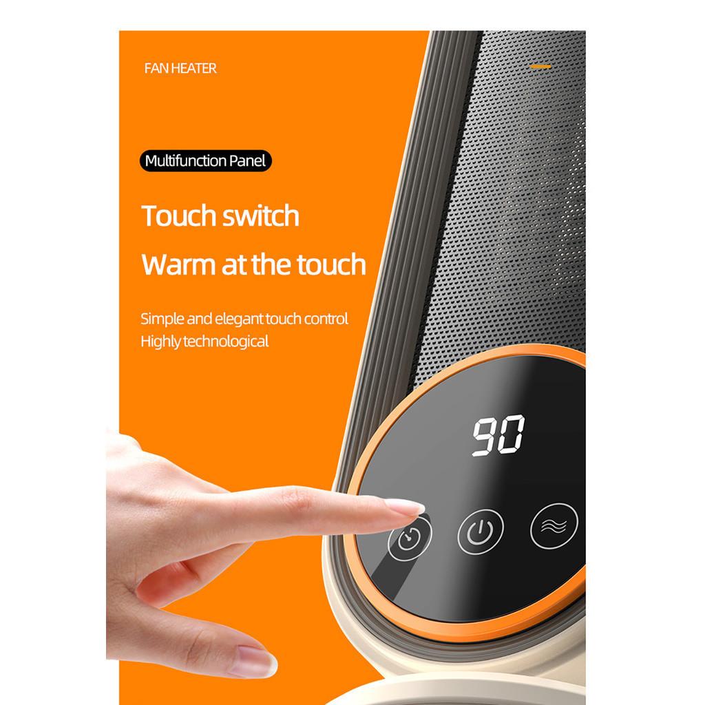 1200W High Power Portable Electric Heater Touch Screen Timing Electric Warmer Household Remote Control  Heating Fan