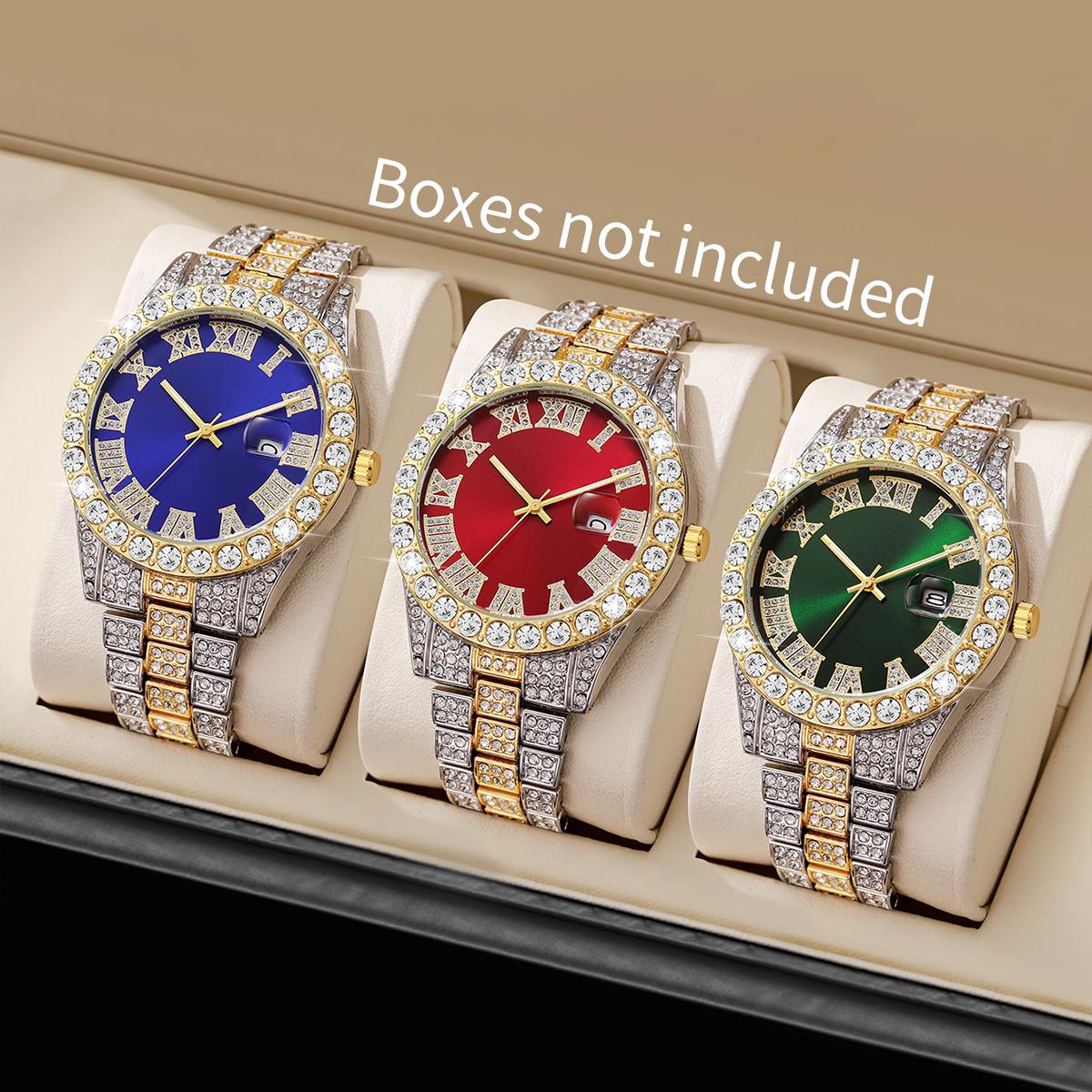 

Мужской подарочный набор часов для бизнеса, изысканный, с римской шкалой, календарным циферблатом, классический, простой, трендовый, кварцевый, набор-комбинация, без коробки