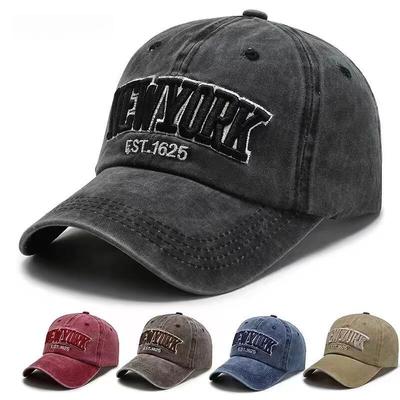 Stickerei NEW YORK Schriftzug Gewaschene Baumwolle Baseballkappe Herren Splicing Baseballkappe Koreanische Version