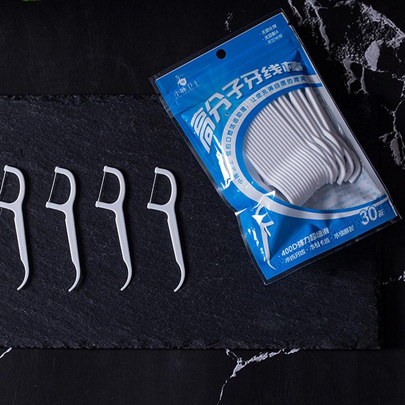 30/50/100Pcs White Dental Floss Pick Tooth Cleaner Sticks
