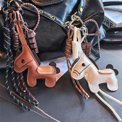 Simpatico Ciondolo per Zaino in Corda di Nylon Intrecciata Pony in Pelle PU, Accessori per Borsa, Pezzi di Ricambio per Borse