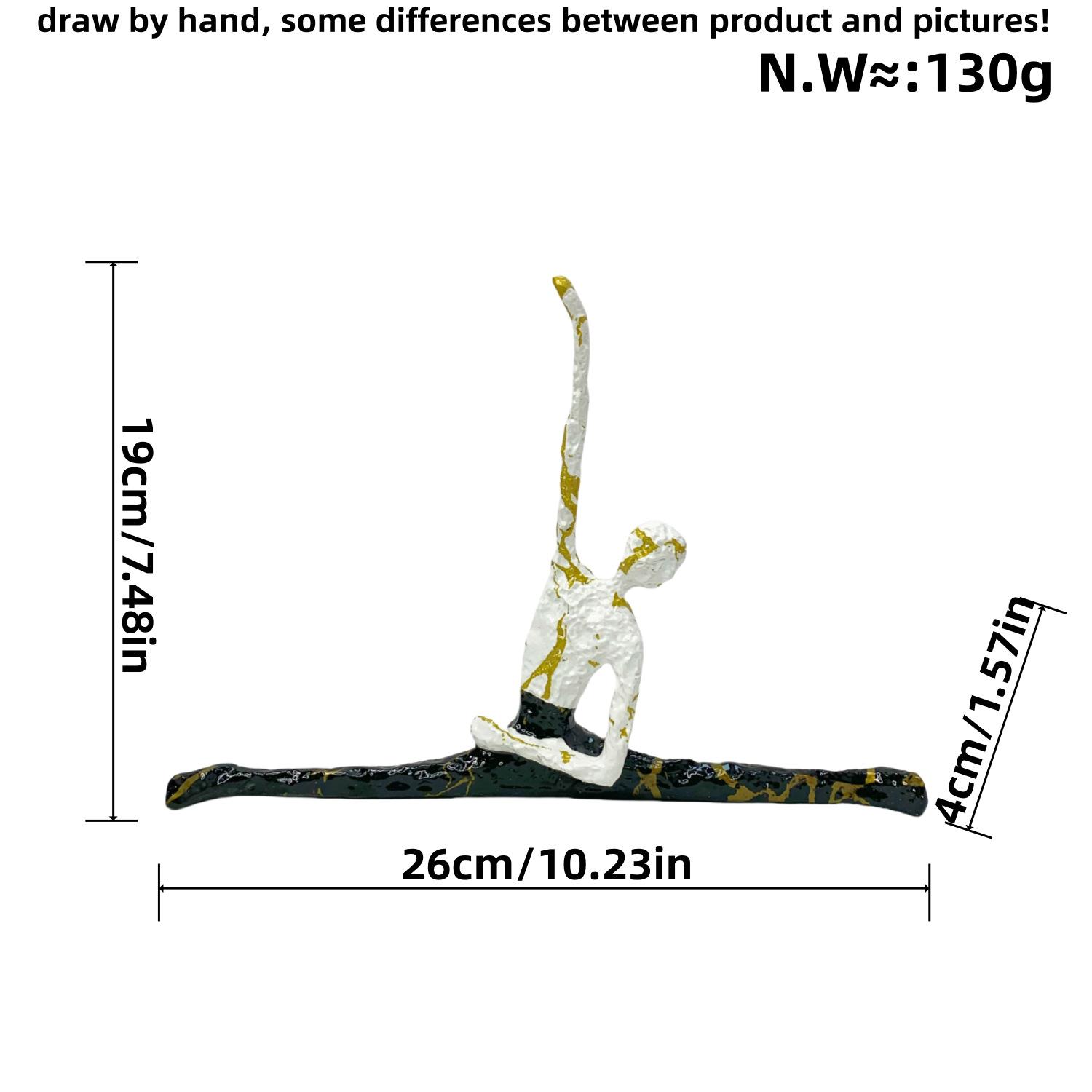 

Latest Colorful Ornaments Home Use High-end Handicrafts Gradient Abstract Figure Yoga Decoration Supplies Durable