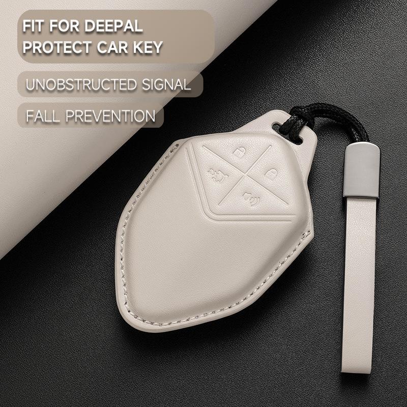 For Changan Deepal Sl03 S07 S05 S09 L07 Car Key Case Cover Remote Control Protector Shell Fob Leather Full Protection Key Holder