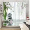 Zen Stones and Bamboo Shower Curtain - Multi-Style Bath Decor, Perfect for Those Who Love Nature-Inspired and Practical Designs