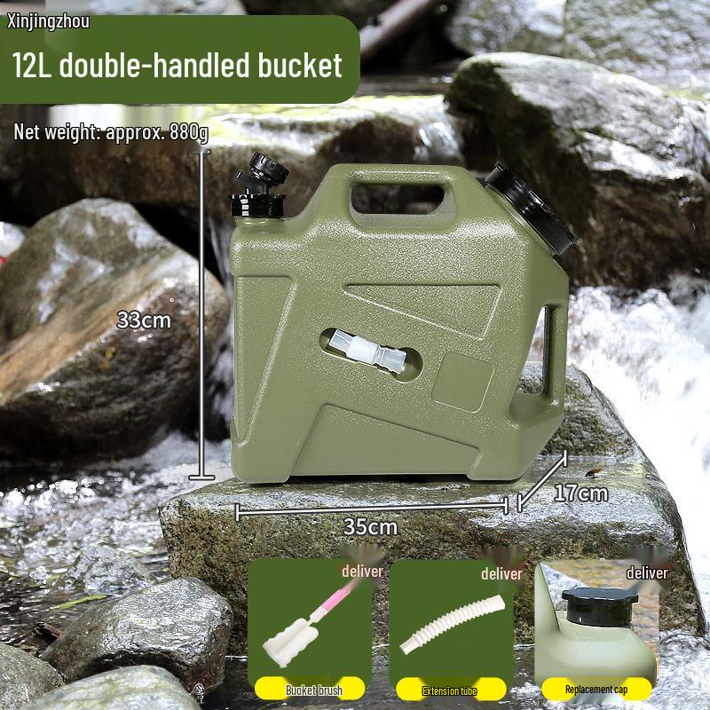 

Portable Water Storage Bucket with Spigot for Outdoor Camping
