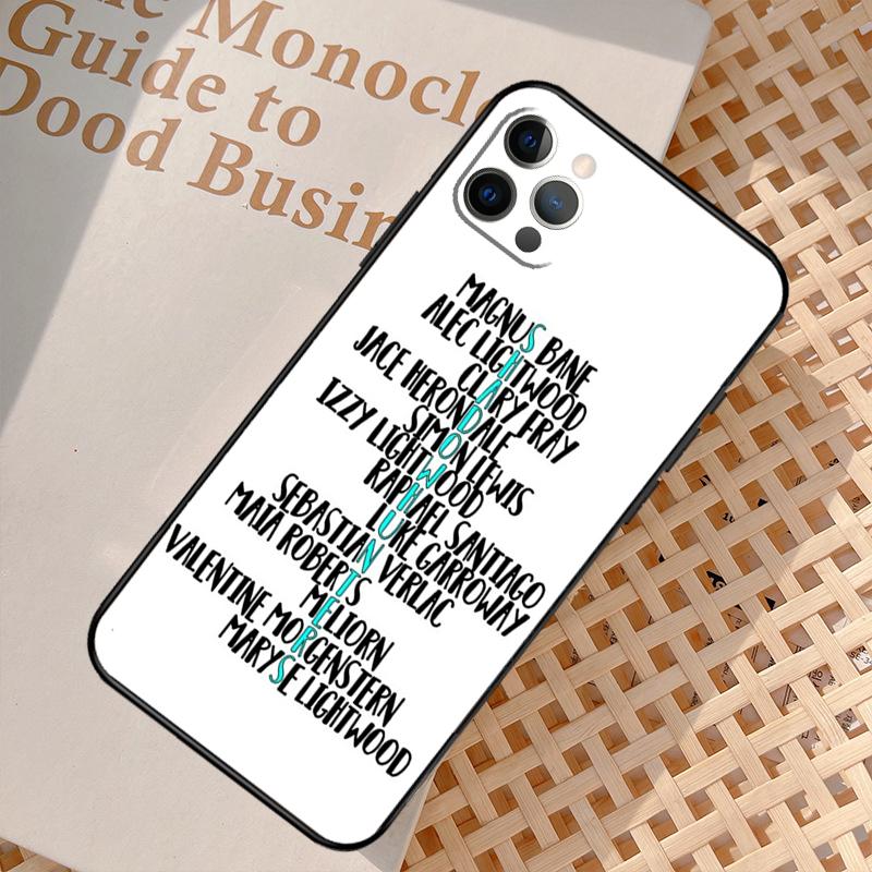 Shadowhunters TV Clary Fray Jace Case For iPhone 16 13 11 12 14 15 Pro Max mini XR X XS MAX Plus Cover Cases