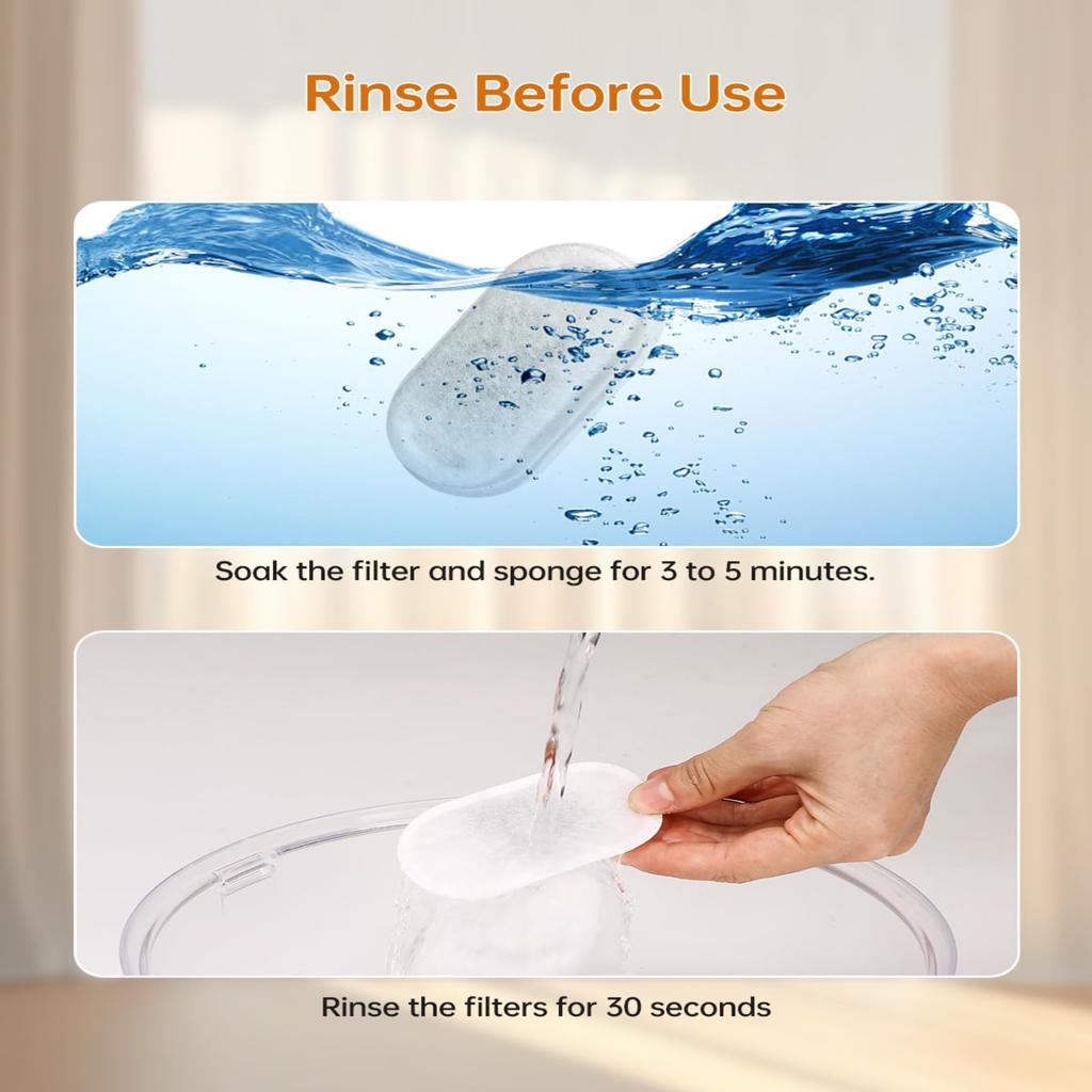 12PCS Cat Water Fountain Activated Carbon Sponge Filters for Stainless Steel Water Dispenser Pet Healthy Water Care Accessory