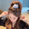 Print Mini Wome Hair Claw Child Headwear Korean Style Hair Clip Small Hairpin Plush Hair Claw