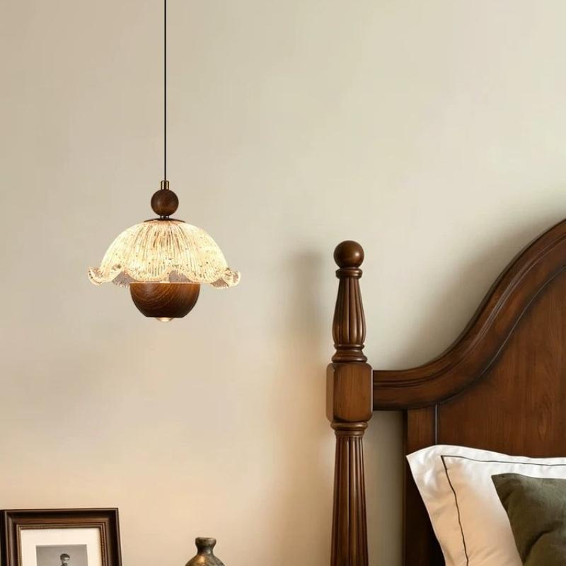2026 Creative Bedroom Bedside Chandelier Ice Design Sense Restaurant Light Porch Lava Shape Fishing Line Chandelier Glass Hot