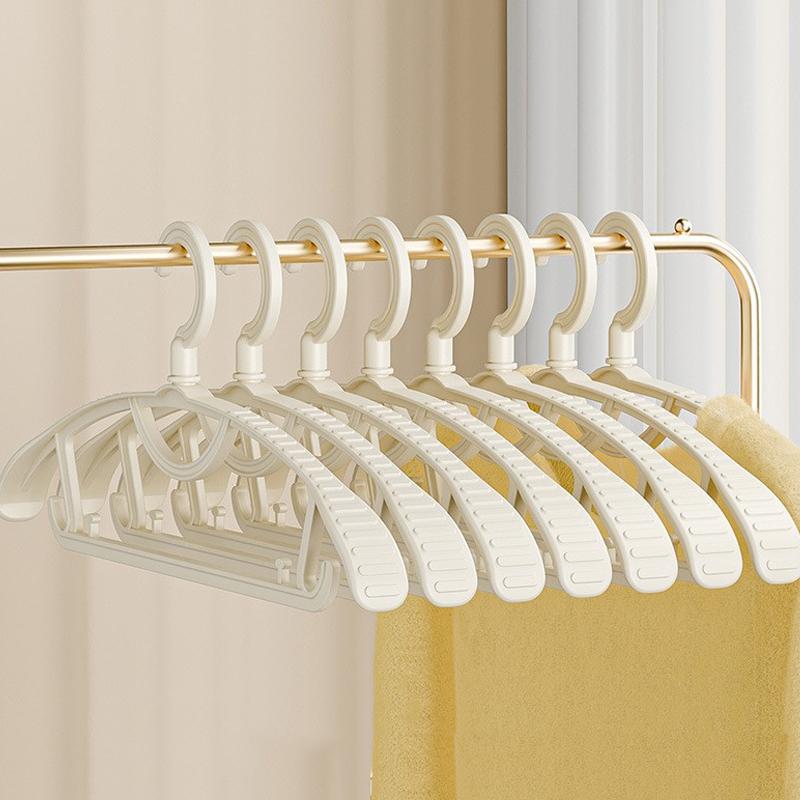 10PCSWide Oulder Clothes Hanger Home Anti-Slip Hanging Pants Dress Hanger Large Size Plastic Rotatable Clothes Hangers Organizer
