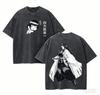 Bleach Washed T-shirt personality Clothes New Model Anime T-shirt Year round clothing Couples Plus Size Unisex Classic