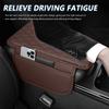 Car Armrest Box Pad Height Increasing Cushion Soft Nappa Leather Storage Bag for Vehicle