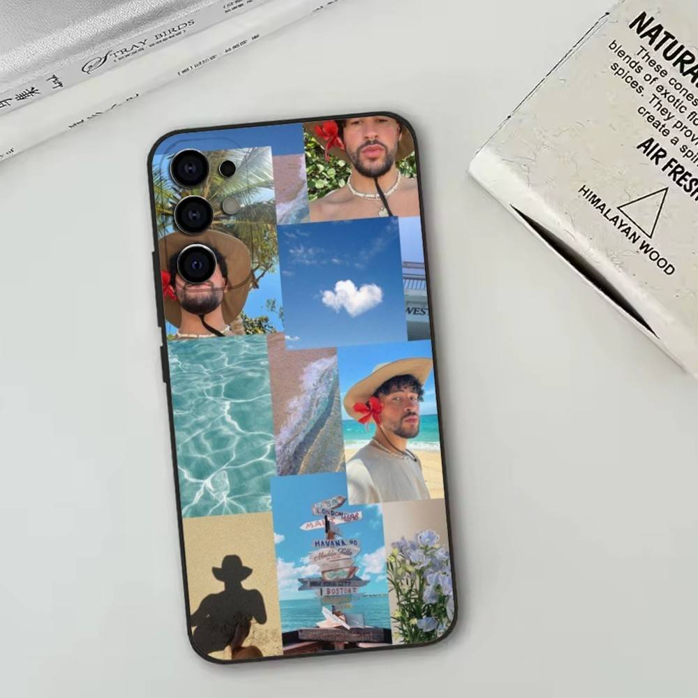 Bad Bunny Phone Case For Samsung S25,S24,S21,S22,S23,S30,Ultra,S20,Plus,Fe,Lite,Note,10,Black Cover