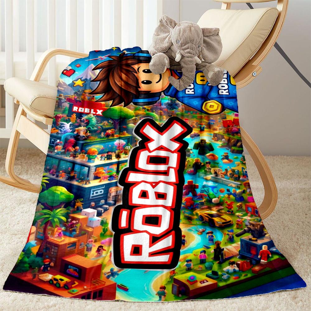 Roblox Game Characters Blanket Comfortable Suitable For Seaside Bed Office For All Occasions Playful Design Birthday Christmas Gift Blanket