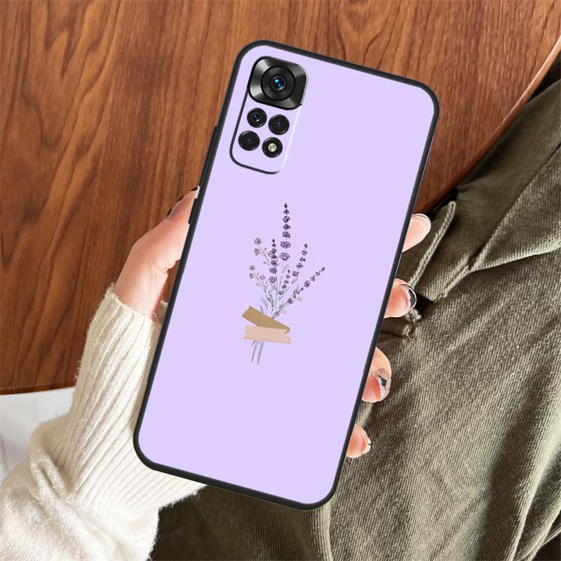 

Lavender Purple Flowers Case For Xiaomi Redmi Note 14 13 12 11 10 9 15 Pro Plus Redmi 15 15C 13 10C 12C 13C 14C Cover Redmi 12 4G