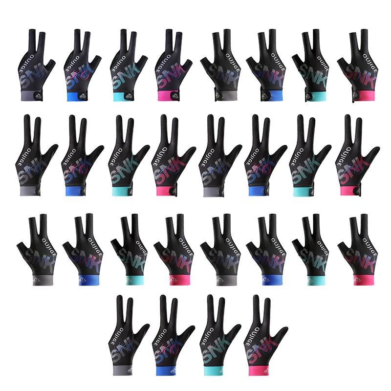 Kulečníková rukavice levá pravá ruka tříprstá kulečníková rukavice odolná proti opotřebení protiskluzové nálepky elasticita kulečníkové tréninkové rukavice