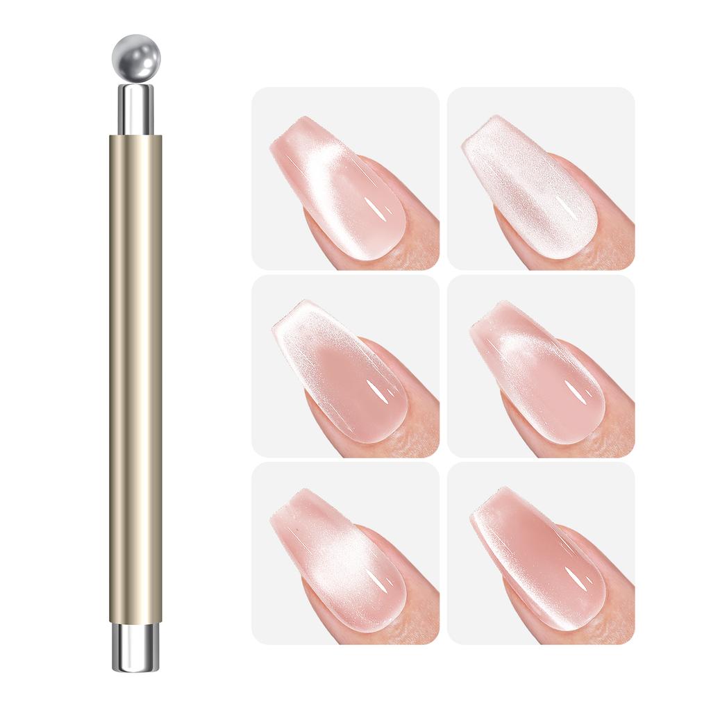 Double-end Nail Magnetic Stick for Cat Magnetic Gel Strong Gel Magnet Ball Large Cylinder Pen Detachable Manicure Magnetic Tools