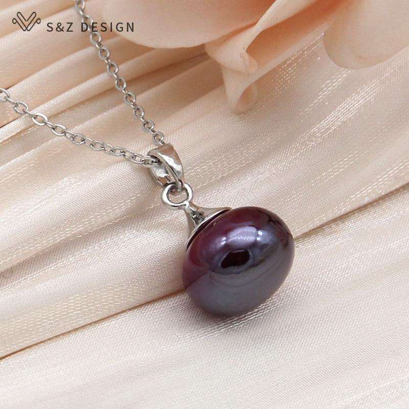 Fashion Wine Red Round Beads Pendant Necklace For Women Party Rose Gold Color Collarbone Chain Jewelry