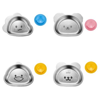 Children Plates Children Dinner Trays Cartoon Children Food Containers Stainless Steel Material for Children Restaurant