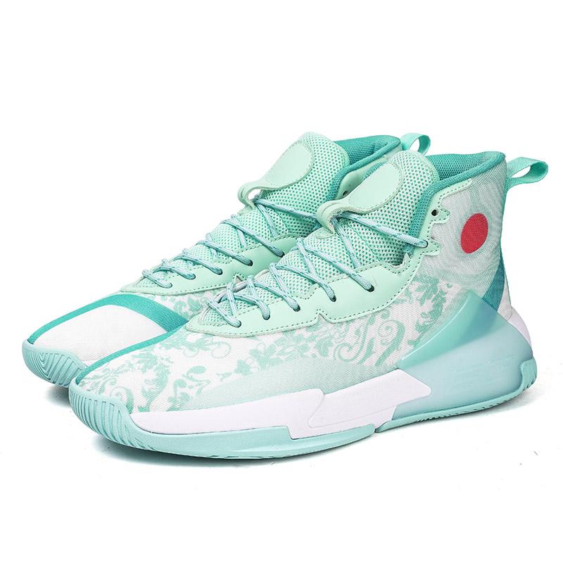 

new high top middle school and youth breathable sports shoes field actual combat non-slip rebound basketball shoes male 36