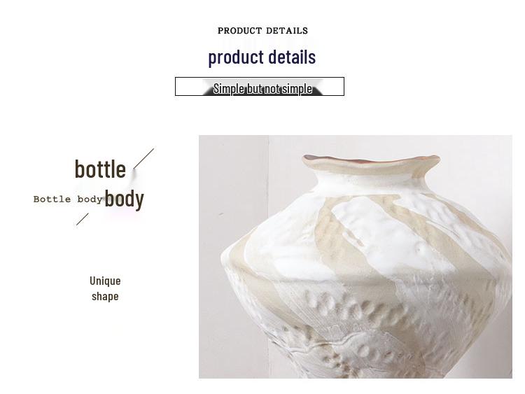 Modern Minimalist Ceramic Vase for Fresh or Dried Flowers – Ideal for Living Room, Dining Table, Entrance Hall, or TV Cabinet.