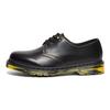 1461 Couro Bico Redondo Cadarço Confortáveis Cano Baixo Sapatos Casuais Unissex Sapatos Casuais Preto 31162001