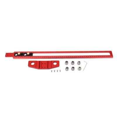 Holzbearbeitungs T-Winkel Lineal 50cm Metrisch Zoll Maßstab Bohren Positionieren Markierungslineal mit 6 8 10mm D