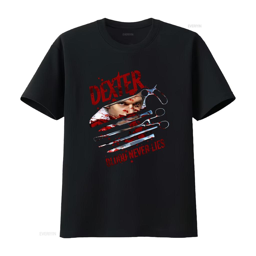 Showtime Dexter Blood Never Lies Licensed Adult T Shirt Perfect for Fans of the Series vintage Washed graphic fashion Versatile