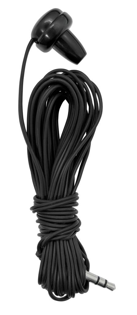 Protruding Type Stereo Single Ear Earphone 3m Stereo Earphone for (black) 3.5mm TV/FE-SEP-STE/BK30