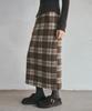 Aueonoseuteljia Wool Pencil Check Skirt_Beige(O25-Sk16)
