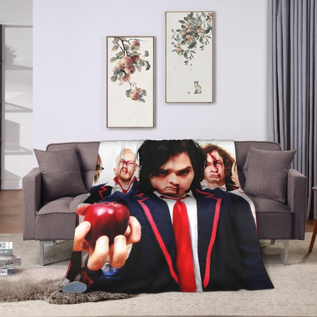My Chemical Romance Band Flannel Blanket Winter  Soft Durable Throw Blanket for Home Decor Novelty Bedspread Sofa Bed Cover