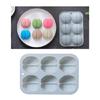 6 Cavity Brain-Shaped Silicone Mold Fondant Cake Border Moulds Chocolate Mould
