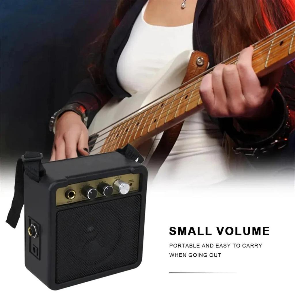 Mini Guitar Amplifier Amp 5W Travel Portable Supports Volume Tone Adjustment