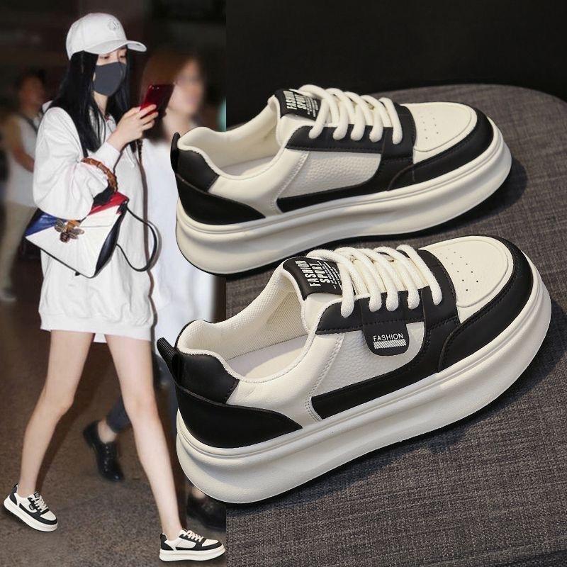 Summer women's shoes new breathable little white shoes female students versatile thick soles heightening sports and leisure board shoes trendy shoes