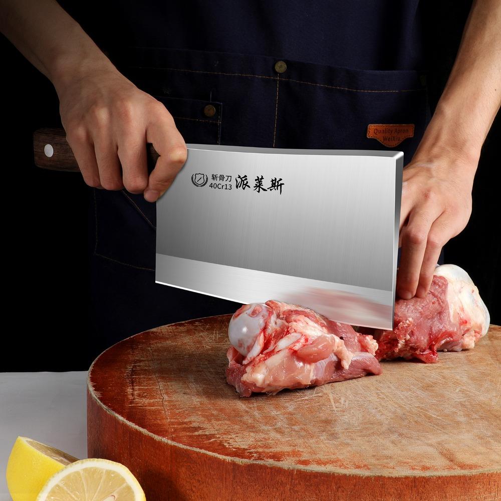 Heavy Duty Stainless Steel Meat Cleaver, Ultra-Sharp Chef's Knife, Professional Butcher Knife, Thickened Blade Kitchen Knife