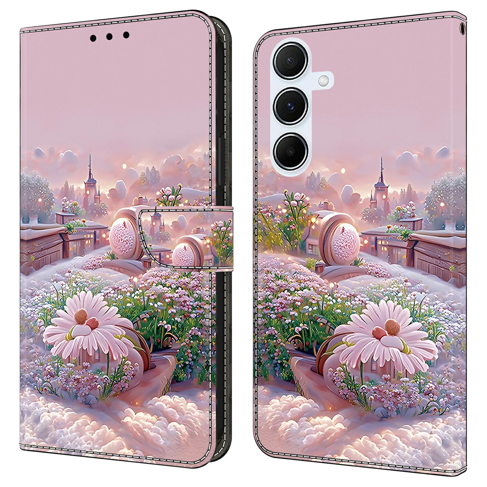 

Чехол для Samsung Galaxy A35 5G с рисунком, противоударный кожаный чехол-книжка с кошельком для телефона Garden