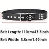 2026New Square Bead Rivet Belt Metal Pyramid Belt Men and Women Punk Hardware Jeans Belt Y2K Belt Designer Belt Women's Belts