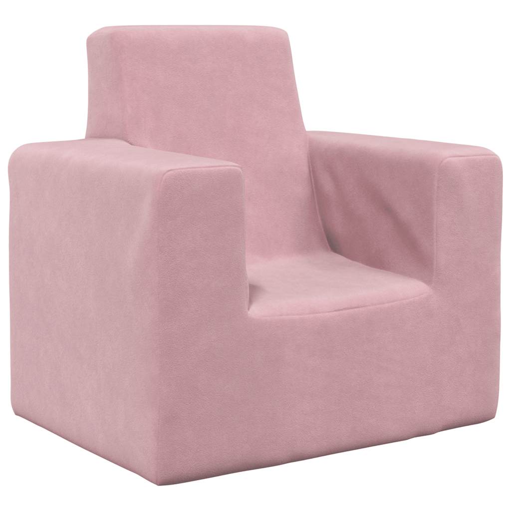 Kids Sofa Pink Soft Plush