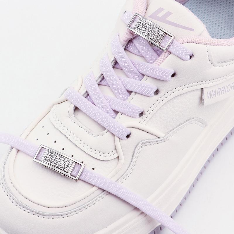 Silver Diamond Lock Shoelaces Without Ties Flat Shoelace for Shoes Accessories Elastic Laces Sneakers Tennis No Tie Shoe Laces