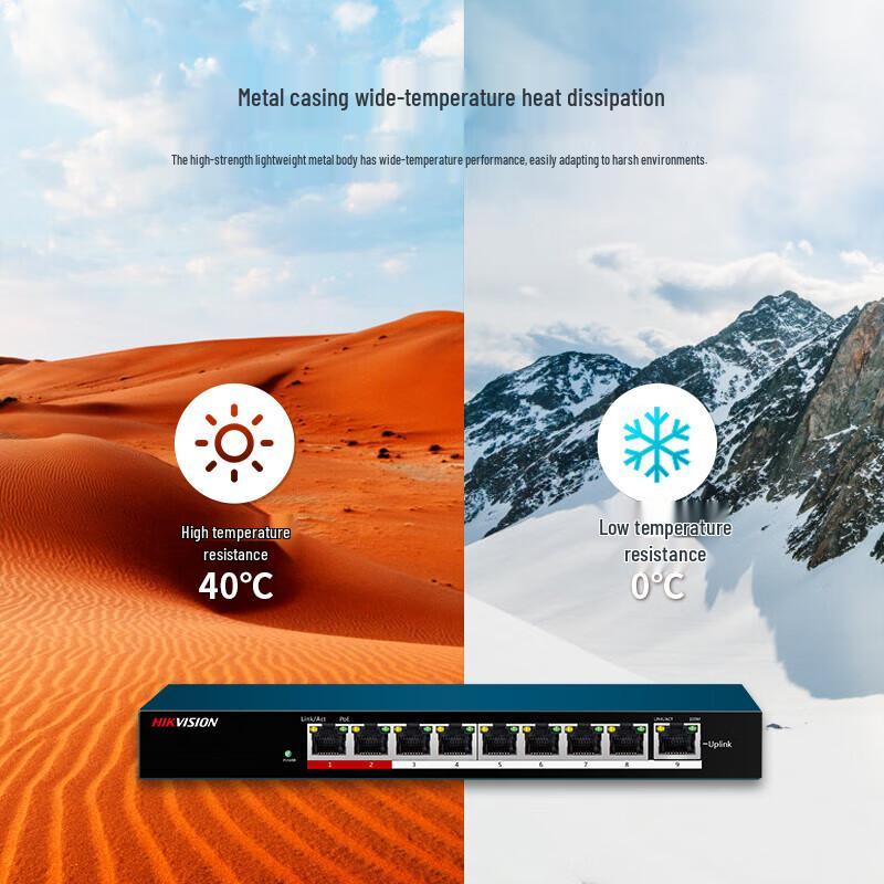 HIKVISION 9-Port 100Mbps Non-Managed PoE Switch