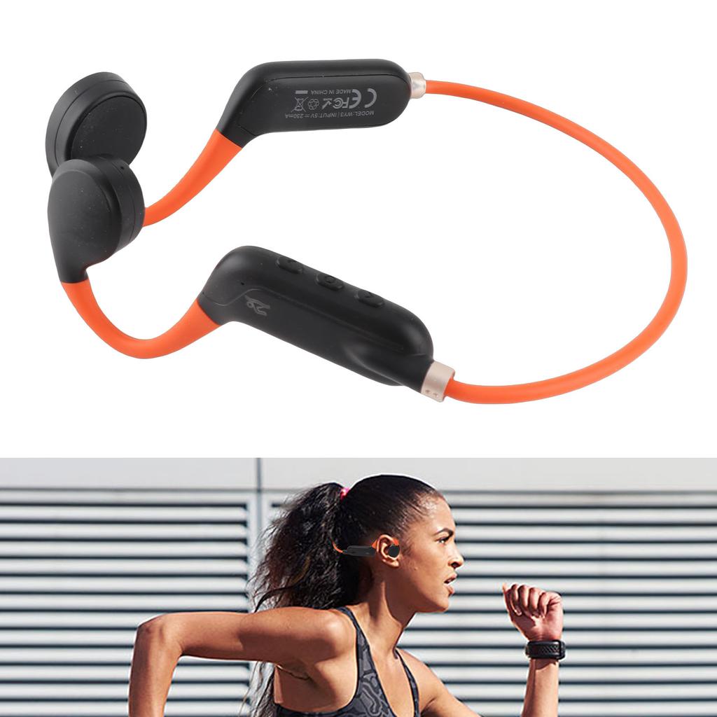 Bone Conduction Headphones IP56 Water Proof Noise Reduction Wireless Bone Conduction Headset with Mic for Outdoor Sports Daily Commuting